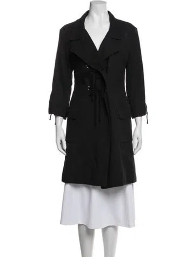 Pre-owned Chanel Coat In Black