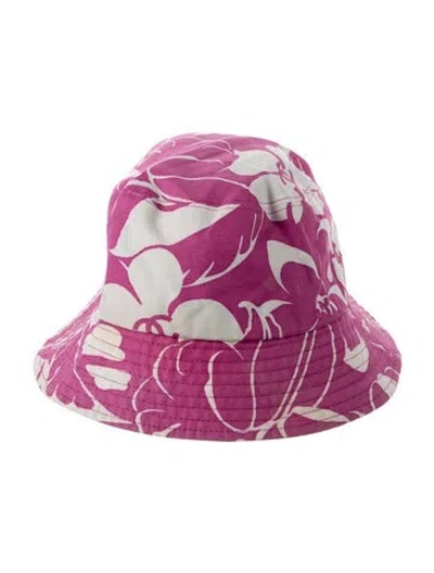 Pre-owned Chanel Coco Beach Bucket Hat In Pink