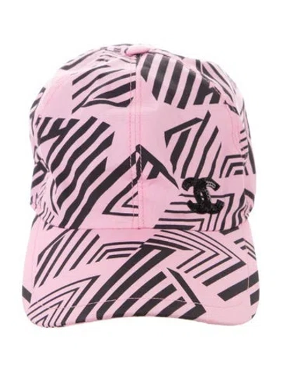 Pre-owned Chanel Coco Beach Cc Baseball Cap In Pink