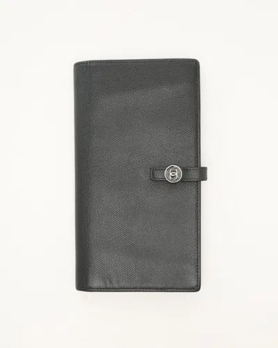 Pre-owned Chanel Coco Button Long Wallet