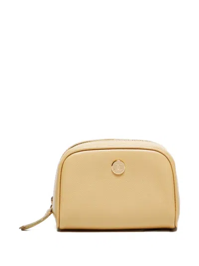 Pre-owned Chanel Coco Button Pouch In Neutral