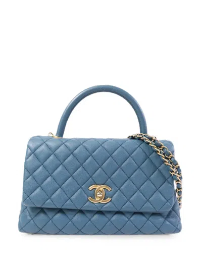 Pre-owned Chanel Coco Chain Shoulder Bag In Blue