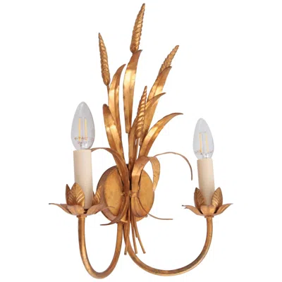 Pre-owned Chanel Coco  Style Florentine Wall Lamp Brass With Gold-finish, Italy, 1970s In Brown