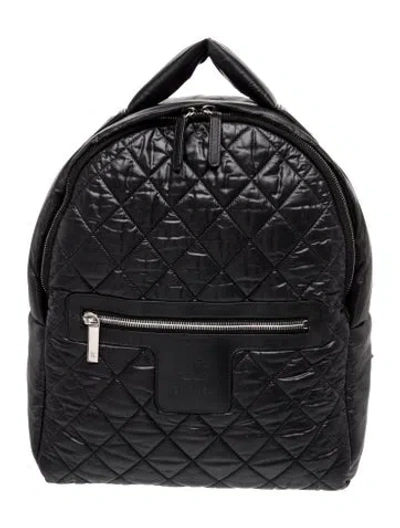 Pre-owned Chanel Coco Cocoon Backpack In Black