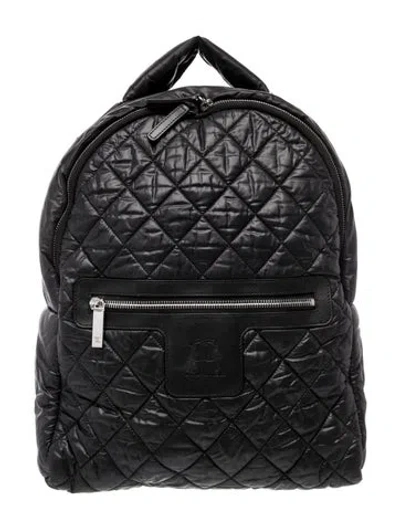 Pre-owned Chanel Coco Cocoon Backpack In Black