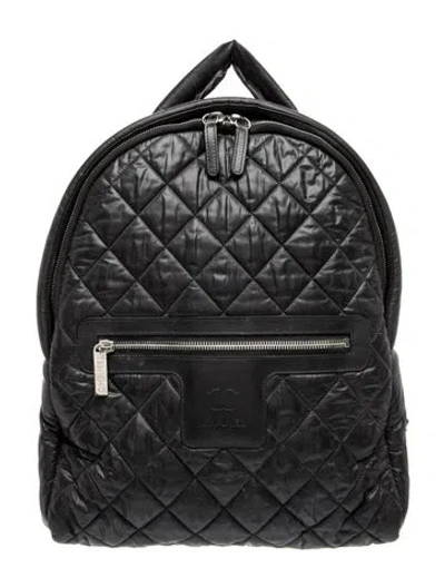 Pre-owned Chanel Coco Cocoon Backpack In Black