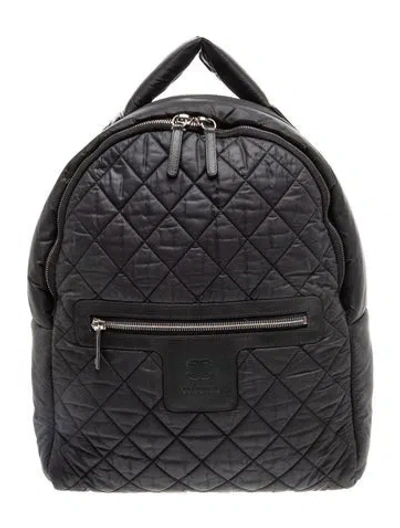 Pre-owned Chanel Coco Cocoon Backpack In Black