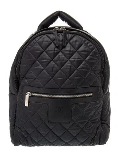 Pre-owned Chanel Coco Cocoon Backpack In Black