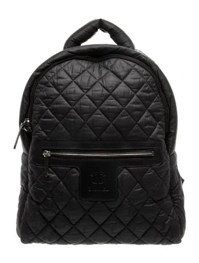 Pre-owned Chanel Coco Cocoon Backpack In Black