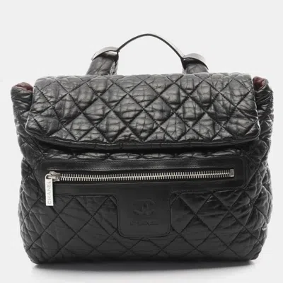 Pre-owned Chanel Coco Cocoon Backpack Leather Black