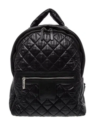 Pre-owned Chanel Coco Cocoon Backpack W/tags In Black