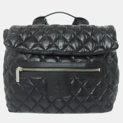 Pre-owned Chanel Coco Cocoon Backpack/daypack Nylon Material In Black