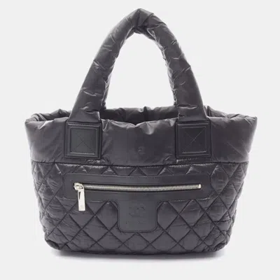 Pre-owned Chanel Coco Cocoon Black Nylon Tote Bag