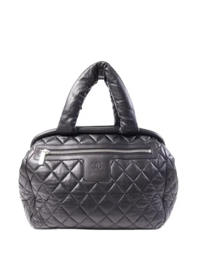 Pre-owned Chanel Coco Cocoon Diamond-quilting Tote Bag In Black