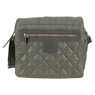 Pre-owned Chanel Coco Cocoon Khaki Nylon Shoulder Bag ()