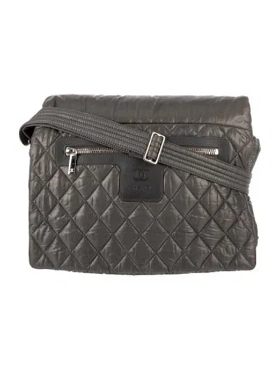 Pre-owned Chanel Coco Cocoon Messenger Bag In Gray