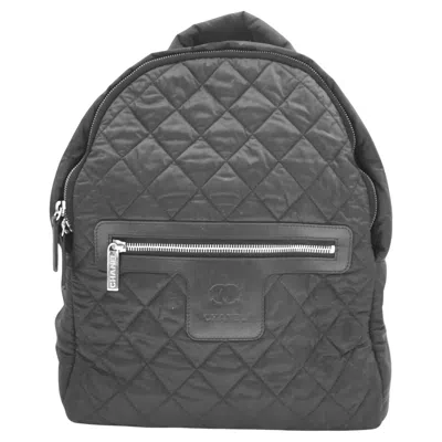 Pre-owned Chanel Coco Cocoon Nylon Backpack In Gray