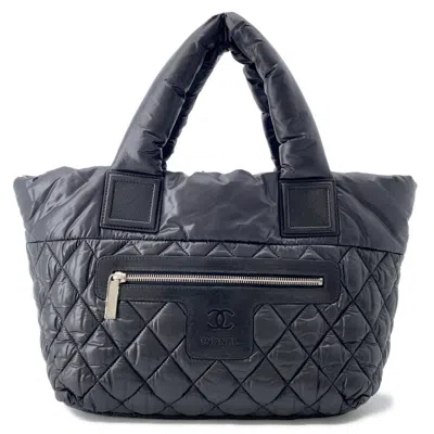 Pre-owned Chanel Coco Cocoon Nylon Tote Bag () In Black