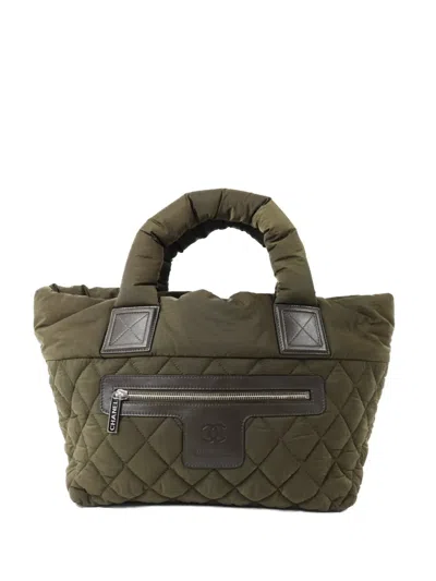 Pre-owned Chanel Coco Cocoon Quilted Shoulder Bag In Green