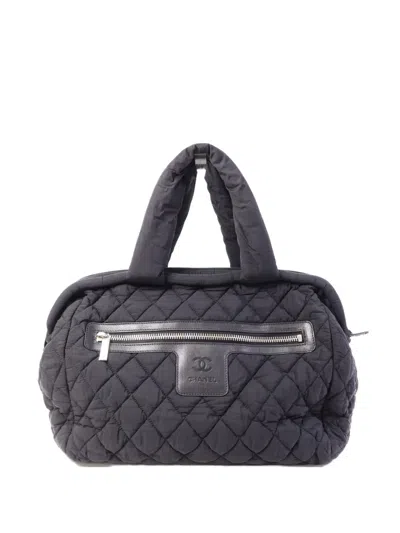 Pre-owned Chanel Coco Cocoon Quilted Tote Bag In Black