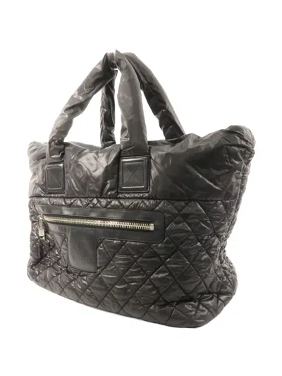 Pre-owned Chanel Coco Cocoon Quilted Tote Bag In Black