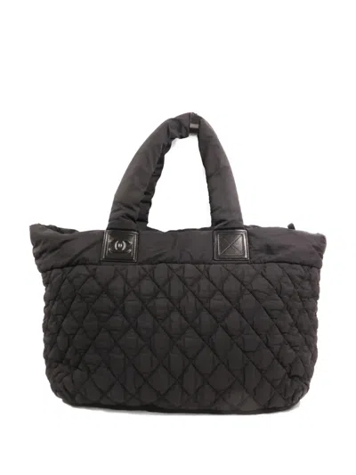 Pre-owned Chanel Coco Cocoon Quilted Tote Bag In Black