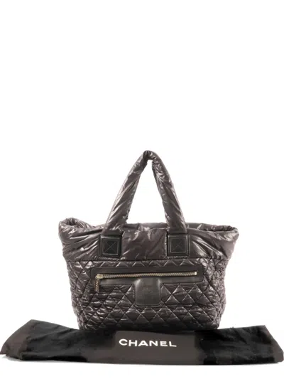 Pre-owned Chanel Coco Cocoon Quilted Tote Bag In Black