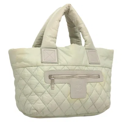 Pre-owned Chanel Coco Cocoon Reversible Tote Quilted Nylon Nylon Bag () In Gray