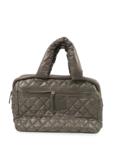 Pre-owned Chanel Coco Cocoon Satchel Bag In Grey