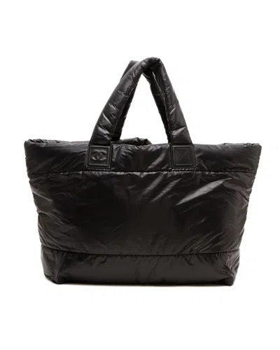 Pre-owned Chanel Coco Cocoon Xl Tote Bag In Black