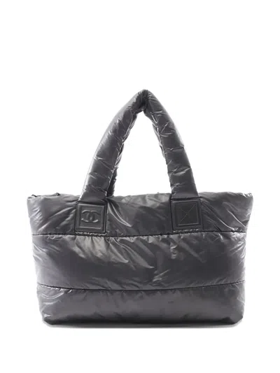 Pre-owned Chanel Coco Coon Quilted Tote Bag In Black