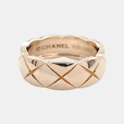 Pre-owned Chanel Coco Crush 18k Rose Gold Ring (small) Eu 52 In Multi