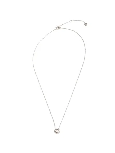 Pre-owned Chanel Coco Crush 18k White Gold Necklace In Silver