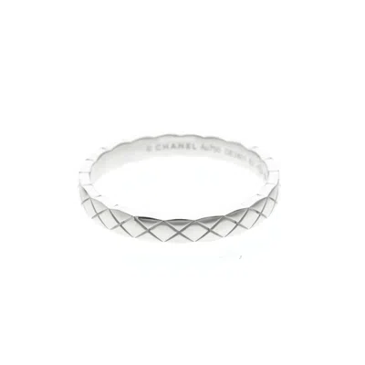 Pre-owned Chanel Coco Crush 18k White Gold Silver White_gold Ring Jewelry ()