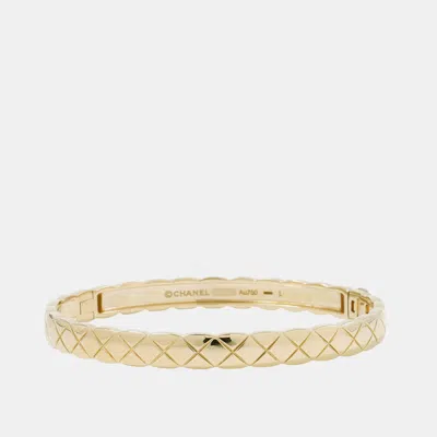 Pre-owned Chanel Coco Crush Collection Bracelet Size 18k Yellow Gold