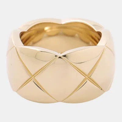 Pre-owned Chanel Coco Crush Collection Ring Size Large/49/#9j10574 18k Yellow Gold