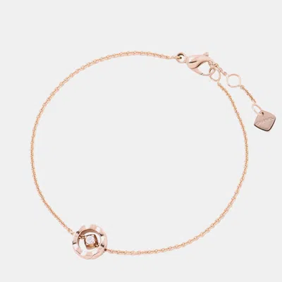 Pre-owned Chanel Coco Crush Diamond Bracelet 18k Pink Gold