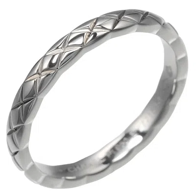 Pre-owned Chanel Coco Crush Ring 950 Platinum Platinum Ring Jewelry () In Silver