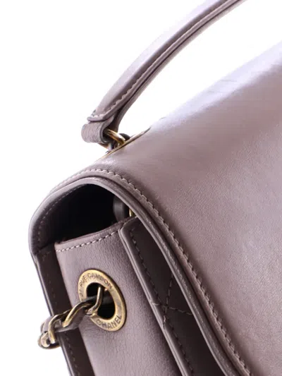 Pre-owned Chanel Coco Curve Flap Messenger Calfskin And Quilted Goatskin Medium Crossbody Bag In Neutral