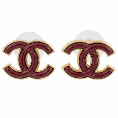 Pre-owned Chanel Coco Gold Stud Earrings () In Multi