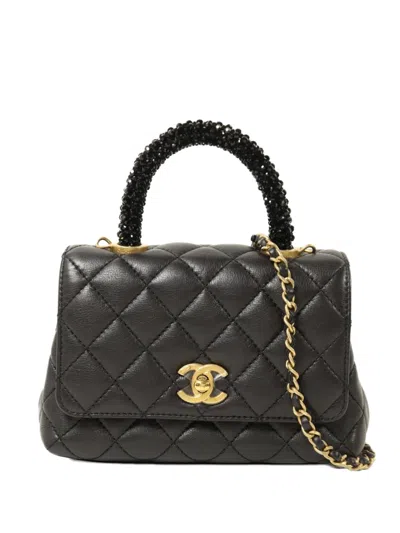 Pre-owned Chanel Coco Handle Shoulder Bag In Black
