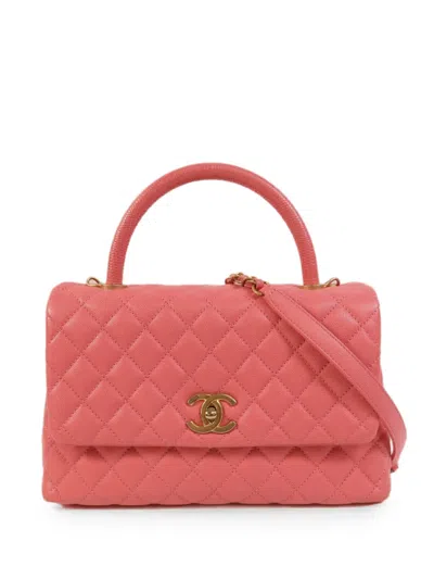 Pre-owned Chanel Coco Handle Shoulder Bag In Pink