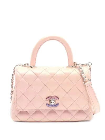 Pre-owned Chanel Coco Handle Xxs Handbag In Pink