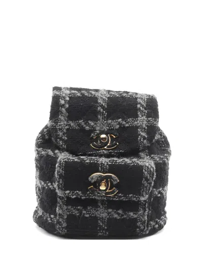 Pre-owned Chanel Coco Mark Backpack In Black