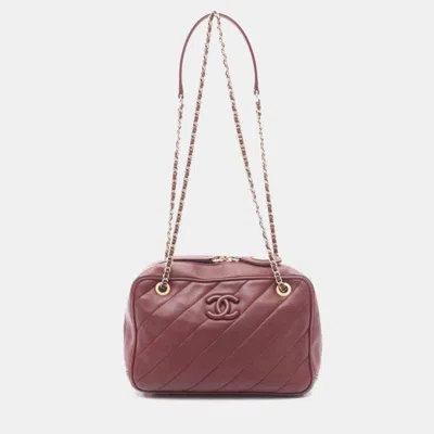 Pre-owned Chanel Coco Mark Bag In Red