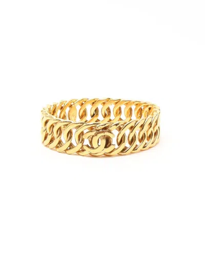 Chanel Coco Mark Bangle In Gold