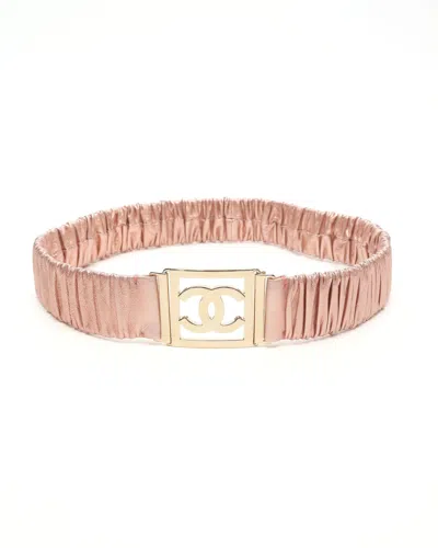 Pre-owned Chanel Coco Mark Belt In Pink