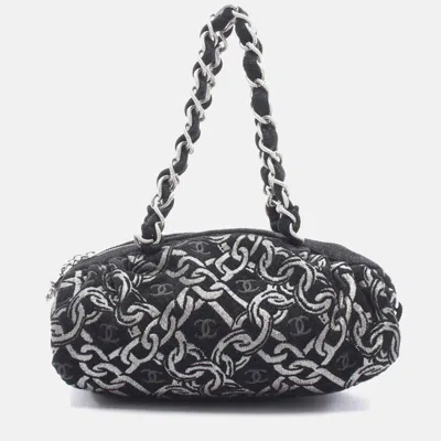 Pre-owned Chanel Coco Mark Black Fabric Handbag