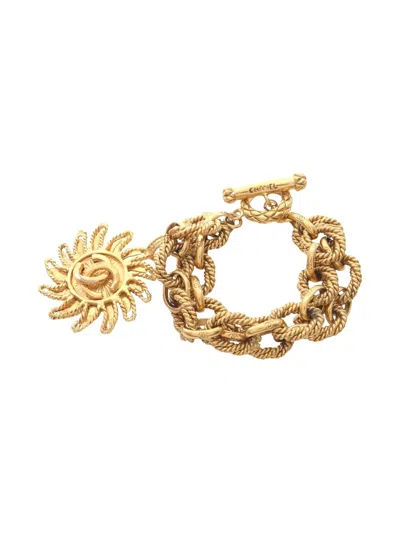 Pre-owned Chanel Coco Mark Bracelet In Gold