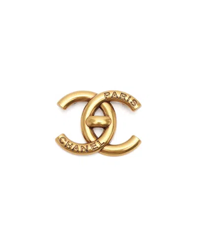 Chanel Coco Mark Brooch In Gold